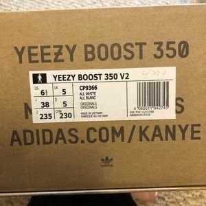 YEEZYS- Adidas White NWT